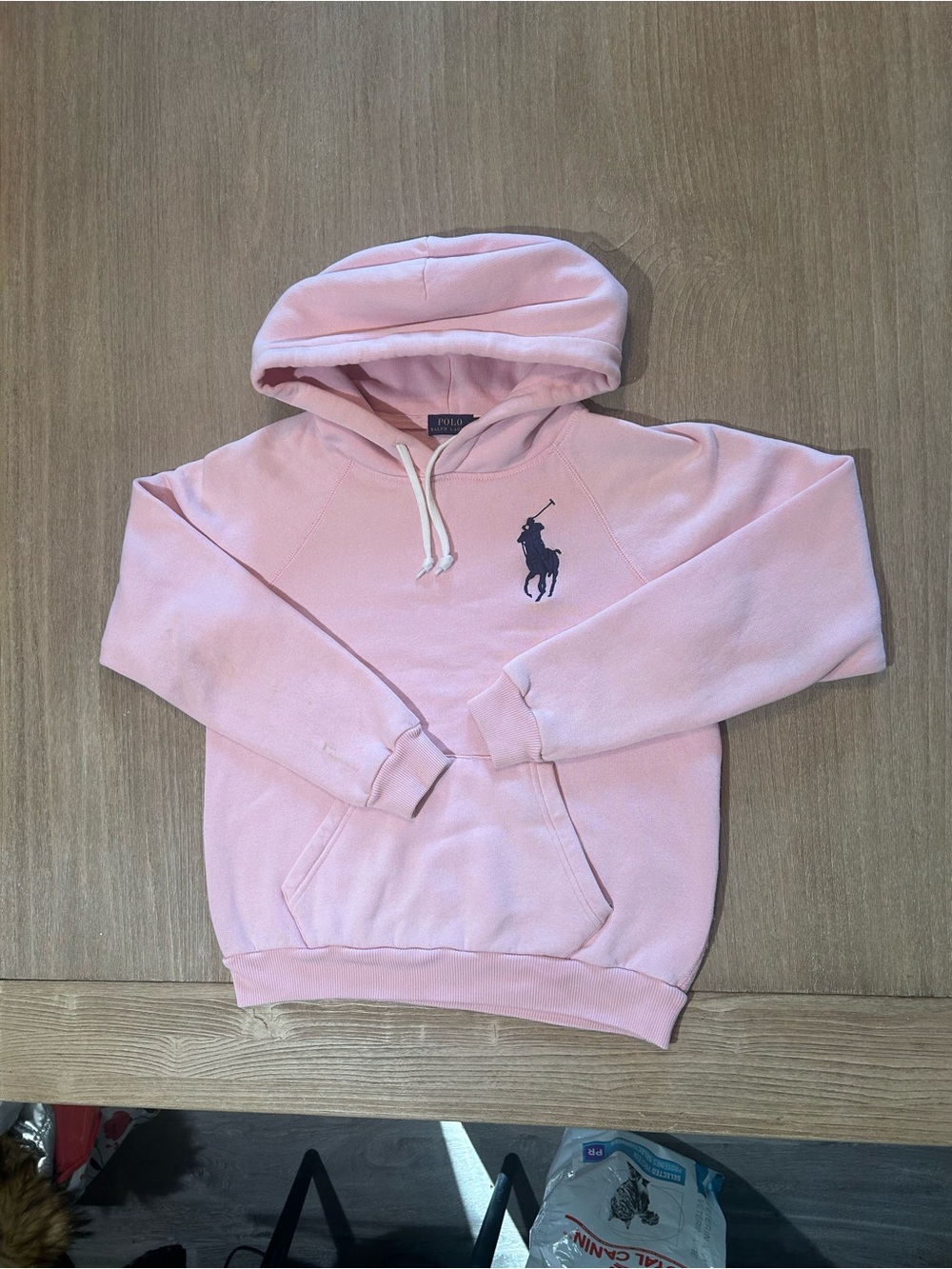 Polo Ralph Lauren Pink Big Pony Fleece Pullover Hoodie - Size XS